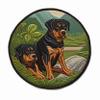 Rottweiler Dog Patch 3" Iron-on Embroidered Sublimated Applique for Clothing Vest, Sew-on Decorative Embroidery, Animal Badge Emblem, Dog Breed Souvenir, Canine, K9, Best Friend, Furry Family Pet view 1