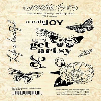 Graphic 45 Let's Get Artsy Stamp SetG4502758