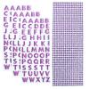 3 Sheets Glitter Alphabet Stickers and 1 Sheet Rhinestones Sticker Adhesive Rhinestone Letter Stickers for Decoration, Scrapbooking and DIY Crafts (Purple) view 1