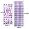 3 Sheets Glitter Alphabet Stickers and 1 Sheet Rhinestones Sticker Adhesive Rhinestone Letter Stickers for Decoration, Scrapbooking and DIY Crafts (Purple) view 2