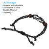 PATIKIL 7.87-11.02" Bracelet Cord Empty Stone Holder, 2 Pack 1.38" Wax Rope Inner Diameter Crystal Cage Adjustable Pendant Stone Holders for Jewelry Making, Black view 4
