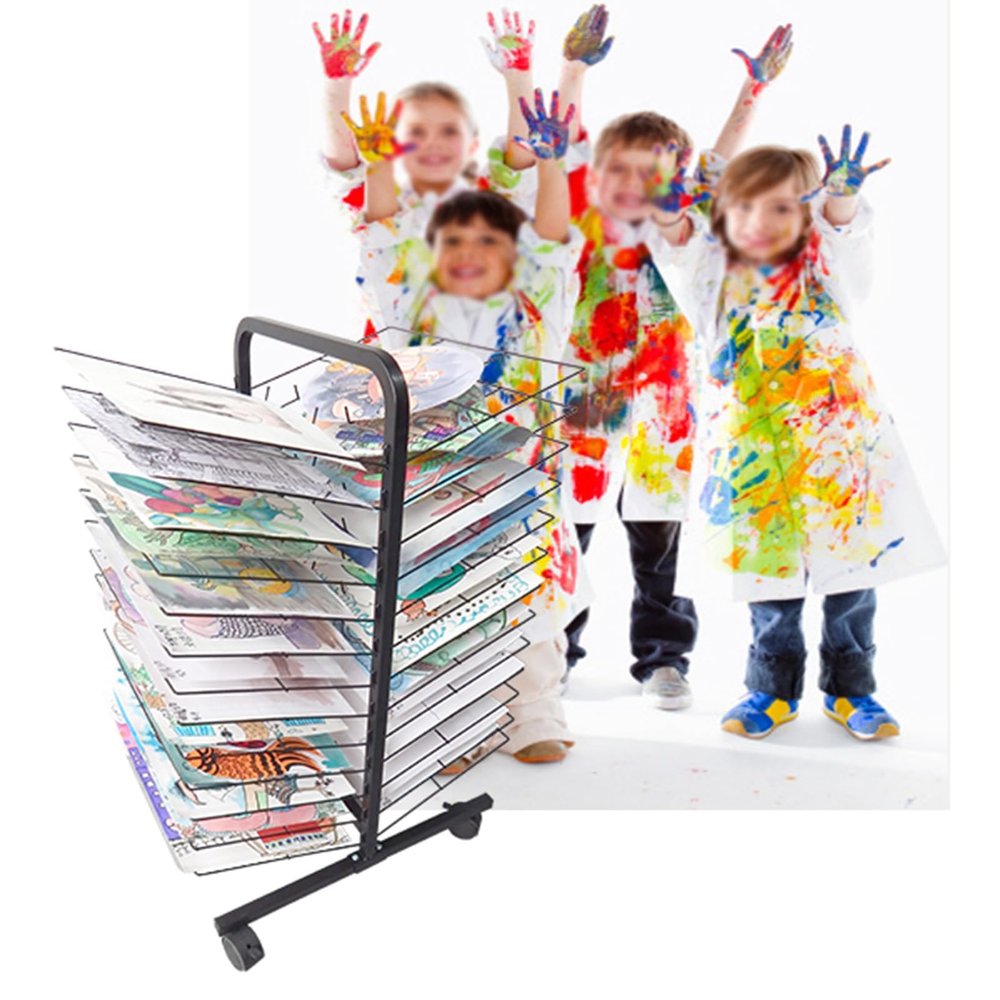 ZFUCMAYL Art Drying Rack,Classroom Drying Rack,26th Floor Metal Art Work Storage Display Rack,Space Saving Rack for Suitable for Drying Oil Paintings at Home and Art School