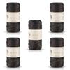 5 Skeins of Sensy Premium 2mm 251 Yards Sparkle Polyester Rope 90% Polypropylene 10% Polyester Cord Macrame Cord 2mm Crochet Bag Cord Macrame Rope Crochet Thread for Knitter (Anthracite Multi Sparkle) view 1