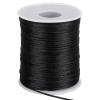 1.5mm X 110 Yards Nylon Satin Cord Black Necklace String Wind Chime Cord Replacement for Bracelet Jewelry Making Macrame Waxed Trim Cord Multi-Use Silk Cord for Braided Beading, Lanyards, Craft view 1
