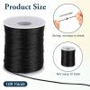 1.5mm X 110 Yards Nylon Satin Cord Black Necklace String Wind Chime Cord Replacement for Bracelet Jewelry Making Macrame Waxed Trim Cord Multi-Use Silk Cord for Braided Beading, Lanyards, Craft view 2