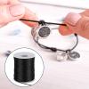 1.5mm X 110 Yards Nylon Satin Cord Black Necklace String Wind Chime Cord Replacement for Bracelet Jewelry Making Macrame Waxed Trim Cord Multi-Use Silk Cord for Braided Beading, Lanyards, Craft view 3