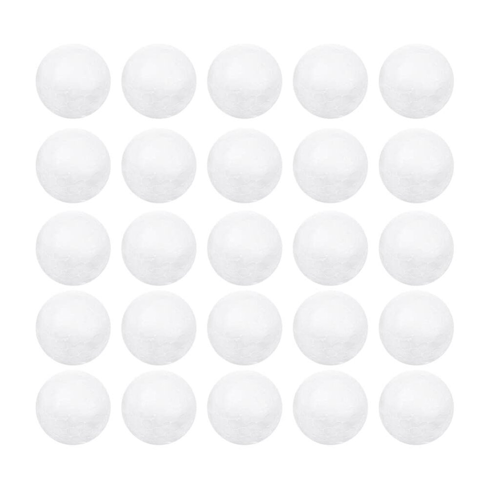 GANAZONO 250pcs Polystyrene Foam Balls for DIY Smooth Polystyrene Craft Foam Balls for Christmas Decoration School Projects White 2.5cm