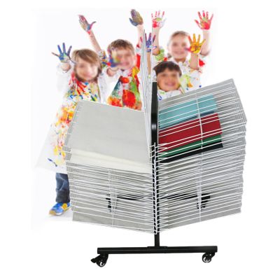 ZFUCMAYL Art Drying Rack,Classroom Drying Rack,(40-Layer Shelf) Metal Art Work Storage Display Rack,Space Saving Rack for Suitable for Drying Oil Paintings Art School and at Home