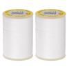 HARFINGTON 2pcs White Polyester Sewing Thread, 300m/328 Yards, Waxed, Anti-Stretch, Wear-Resistant, Suitable for Embroidery, Quilting, Leather, Fabric, Canvas, Clothing, Decor, Furniture, Awnings view 1