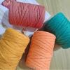 250g 100m/roll Flat Cloth Thread for Household Hand Knitting Carpet Cloth Yarns 6mm Width Thick Thread Fancy Yarns (Color : 29 Watermelon Red-40) view 2