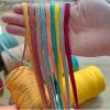 250g 100m/roll Flat Cloth Thread for Household Hand Knitting Carpet Cloth Yarns 6mm Width Thick Thread Fancy Yarns (Color : 29 Watermelon Red-40) view 3