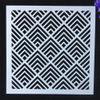 20cm Square Line Grid Tri Angle Frame Stencils for Painting On Wood,Reusable Home Decor Stencils, Stencils and DIY Templates for Signs, Crafts, Art view 1