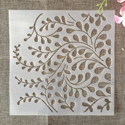 20x20cm Mandala Leaves Stencils for Painting On Wood,Reusable Home Decor Stencils, Stencils and DIY Templates for Signs, Crafts, Art