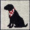 Black Labrador Dog DIY Latch Hook Rug Kit Easy for Beginner Carpet Cushion with Printed Canvas Crochet Yarn Craft Hook and Latch Tapestry for Home Decoration Pets Pads 52x38cm(1) view 1