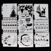 9Pcs 13cm Christmas Santa Clause Stencils for Painting On Wood,Reusable Home Decor Stencils, Stencils and DIY Templates for Signs, Crafts, Art view 2