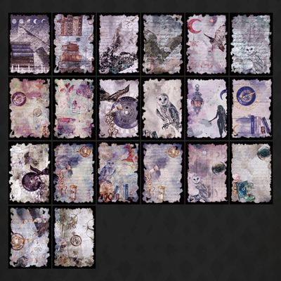 ZXMNBH Paper for Scrapbooking Kit Halloween Night Collage Diary Planner Materials Adults Junk Journaling Decor Supplies 40 Pcs/Pack