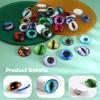 TOAOB 100pcs Glass Dragon Eyes 6mm Assorted Crafts Cabochons for Clay Doll Making Sculptures Props and DIY view 4