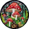 Mushroom Pattern Latch Hook Rug Kits Latch Hook kit Cushion Blanket Embroidery Craft Kits for Beginner DIY Latch Hook Carpet Rug Kit with Printed Canvas Hobby & Craft 60x60cm view 1