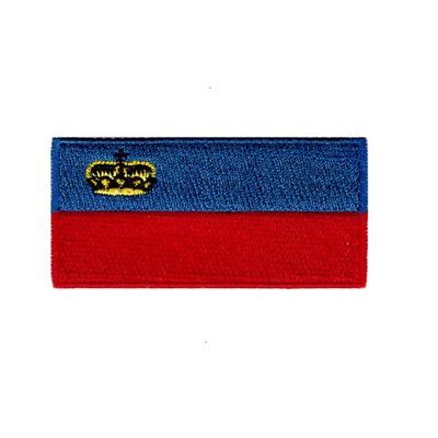 Ruoming 1 PCS Liechtenstein Flag Patches Iron On or Sew On Embroidered Tactical Military National Liechtenstein Patch