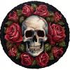 Red Rose Skull Latch Hook Rug Kits Latch Hook kit Cushion Blanket Embroidery Craft Kits for Beginner DIY Latch Hook Carpet Rug Kit with Printed Canvas Hobby & Craft 60x60cm(i121) view 1