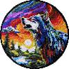 Mountain Wolf Latch Hook Rug Kits Latch Hook kit Cushion Blanket Embroidery Craft Kits for Beginner DIY Latch Hook Carpet Rug Kit with Printed Canvas Hobby & Craft 60x60cm(i159 view 1