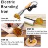 Electric Branding Iron for Wood Custom Branding Iron Burning Stamp for Woodworking Including The Handle (2"x2") view 2