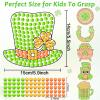Qyeahkj 6 Pcs St Patrick's Day Arts Crafts DIY Shamrock Hat Gem Diamond Suncatcher Crafts for Kids Patrick Diamond Painting Gifts Exchange for Kids Aged 4 6 8 10 12 for Home School Party Decor view 3