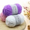 3x100g Edelweiss Gold Velvet Chenille Yarn, Medium Coarse Wool Line for DIY Crochet Sweater, Scarf, Doll, and Knitting (Color : 02 Opal 3pcs) view 4