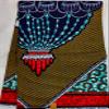 Chandelier Design African Guaranteed Wax Block Prints Fabric/African Ankara Wrapper Fabric Wax Fabrics/Sell by 6 Yards 100% Cotton-for Dresses-Red-Orange,Teal-Green,Dark-Blue,White,Black,Burnt-Orange view 1