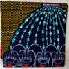 Chandelier Design African Guaranteed Wax Block Prints Fabric/African Ankara Wrapper Fabric Wax Fabrics/Sell by 6 Yards 100% Cotton-for Dresses-Red-Orange,Teal-Green,Dark-Blue,White,Black,Burnt-Orange view 2