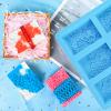 Silicone Soap Molds, 3D Detailed Flower Soap Mold, Rectangular Lace Pattern Soap Mold for DIY Handmade Soap Candle Wax Mold Lotion Bar, Bath Bombs, Reusable for Wedding Favors view 4