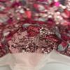 Fashion Fabrics LLC Giselle Multicolor Floral Sequins Fabric - Sold by The Yard 58" (Fuchsia) view 3