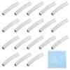 BENECREAT 30Pcs Sterling Silver Curved Tube Beads, 1.5x10mm, Perfect for Jewelry Making view 1