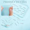BENECREAT 30Pcs Sterling Silver Curved Tube Beads, 1.5x10mm, Perfect for Jewelry Making view 4