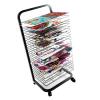 Drying Rack - Mobile Metal Art Storage Rack, Heavy Duty Paint Drying Rack With Lockable Wheels, Foldable Oil Painting Air Display Rack For Classrooms, for Stack Rack Painting, Drawings ( Size : 25-lay view 3