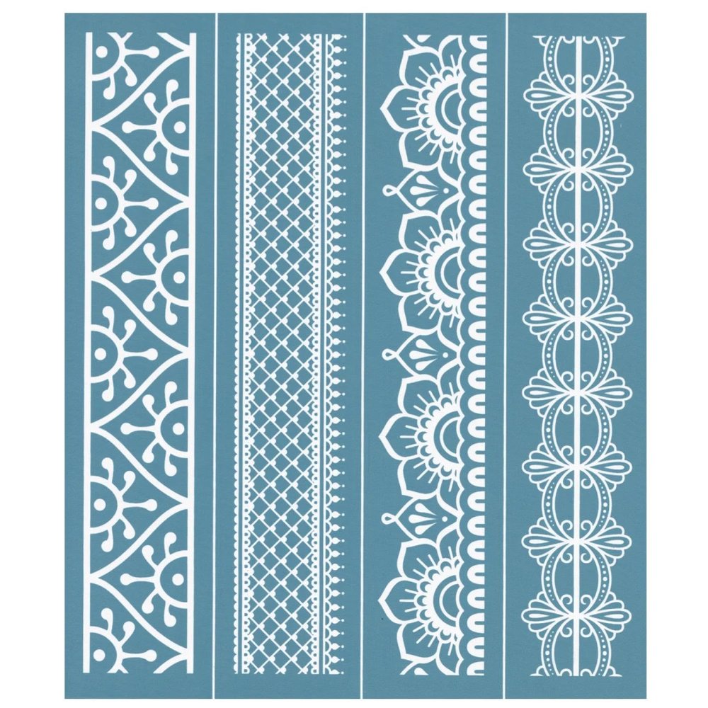 MANGOUSONG Screen Printing Kit,22x28cm Flower Letters Background Self-Adhesive Silk Screen Printing Stencil Festival Themed Reusable Mesh Stencils Transfer Washable for Painting Style 6