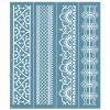 MANGOUSONG Screen Printing Kit,22x28cm Flower Letters Background Self-Adhesive Silk Screen Printing Stencil Festival Themed Reusable Mesh Stencils Transfer Washable for Painting Style 6 view 1