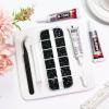 Towenm Rhinestone Bedazzler Kit with B7000 Glue, 4000PCS Solid Black Rhinestones for Crafts Clothes Shoes, Glue Fix Flatback Gems for Nails Face Jewelry, Mixed 5 Sizes 2/3/4/5/6mm Bejeweled Kit view 2