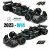 JODIYAAH 1/43 Bburago 1:43 Mercedes-AMG Petronas F1 Team W14 2023 44# Lewis Hamilton F1 63# George Russell Alloy Car Die Cast Model Collection Gift (W14 63#) view 2