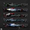 JODIYAAH 1/43 Bburago 1:43 Mercedes-AMG Petronas F1 Team W14 2023 44# Lewis Hamilton F1 63# George Russell Alloy Car Die Cast Model Collection Gift (W14 63#) view 3