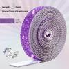 Self Adhesive Rhinestone Strips for Crafting -3 Yard Self Adhesive Rhinestones Ribbon Roll - Rhinestone Tape for Crafts - Bling Ribbon for DIY - Diamond strips - Bling Stickers for Decoration (Purple) view 2