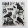 Clear Stamp Set Crows - Reading Crow- 6x4 view 1