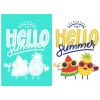MANGOUSONG Screen Printing Kit,21x29.7cm Screen Printing Summer Self-Adhesive Silk Screen Printing Stencil Reusable for Painting on Wood Decoration Textile Style 3 view 3