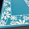 MANGOUSONG Screen Printing Kit,21.59x27.94cm Flower Frame Reusable Self- Adhesive Silk Screen Stencils Silkscreen Printing Home Decoration Craft view 4