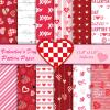 Konsait 24 Sheets Valentines Day Scrapbook Paper 12x12 Double Sided Decorative Cardstock Craft Paper for Card Making Anniversaries Pink Patterned Papers Red Origami Papers Valentine Scrapbook Supplies view 1