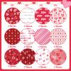 Konsait 24 Sheets Valentines Day Scrapbook Paper 12x12 Double Sided Decorative Cardstock Craft Paper for Card Making Anniversaries Pink Patterned Papers Red Origami Papers Valentine Scrapbook Supplies view 2