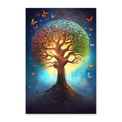 NSUAJOF Diamond Painting Kits - Adults Beginners 5D DIY Personalized Light Through Tree of Life Full Round Drill Handmade Painting, for Home Wall Decor & Gift 20x30 Inch