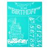 MANGOUSONG Screen Printing Kit,8.5x11cm Happy Birthday Silk Screen Stencils Reusable Silkscreen Print Kit for Printing Handbag Decoration Template Seal Tool view 1