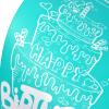 MANGOUSONG Screen Printing Kit,8.5x11cm Happy Birthday Silk Screen Stencils Reusable Silkscreen Print Kit for Printing Handbag Decoration Template Seal Tool view 4