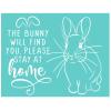 MANGOUSONG Screen Printing Kit,28x21.5cm English Rabbit Silk Screen Stencils Reusable Silkscreen Print Kit for Printing Handbag Decoration Template Seal Tool view 1